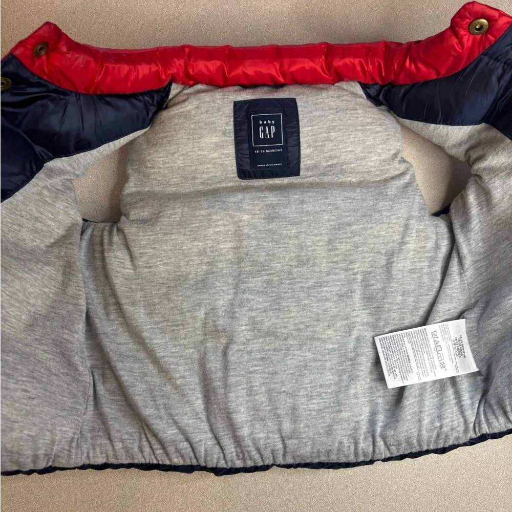 Baby GAP Red and Navy Puffer Vest